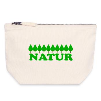 NATUR - Canvas Reißverschluss-Täschchen (18 x 19 cm) - Naturweiß - Vorne