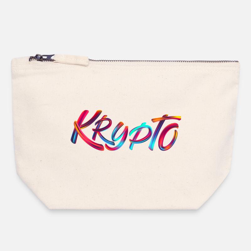 Krypto / Crypto - Canvas Zip Pouch 18 x 19 cm - nature