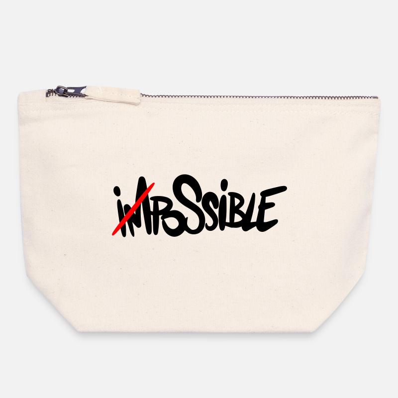 possible Everything is possible - Canvas Zip Pouch 18 x 19 cm - nature