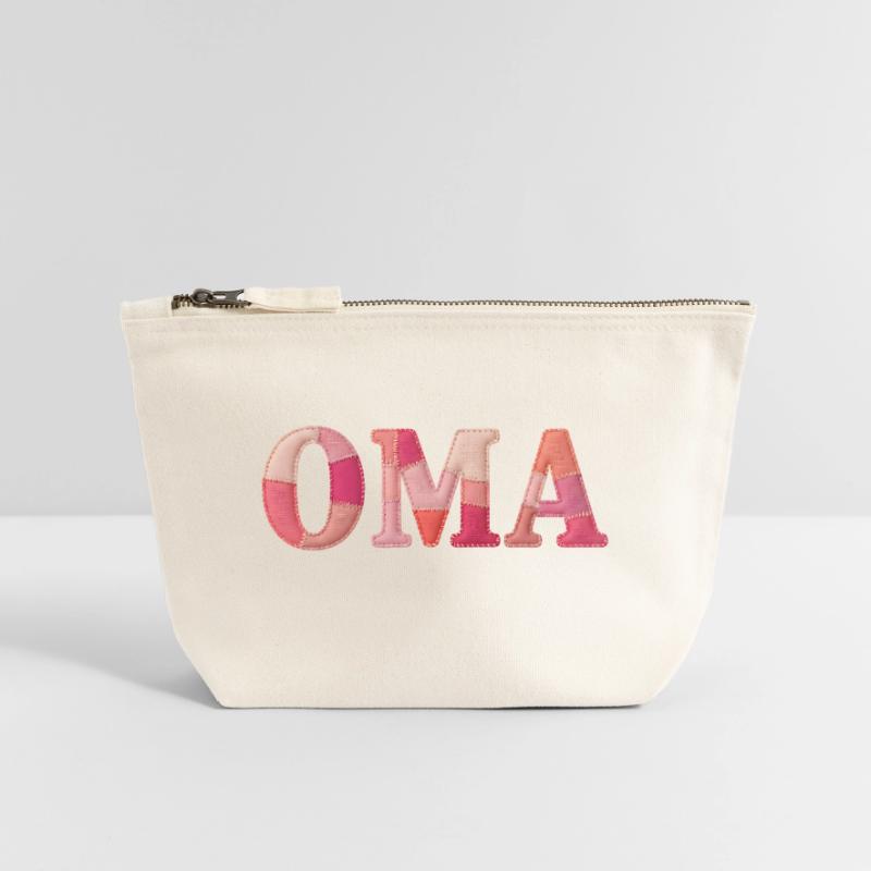 OMA Cozy Patchwork Statement Gift Canvas Zip Pouch 18 x 19 cm