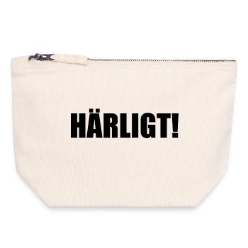 Vert-noir de Göteborg - Pochette zippée en toile 18 x 19 cm - blanc naturel - Devant