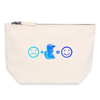 Une inspiration sympa du motocross - Pochette zippée en toile 18 x 19 cm - blanc naturel - Devant