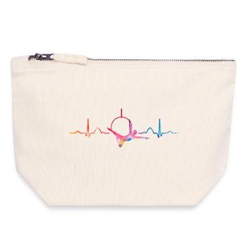 Aerialist Heartbeat Aerial Ring Lyra Air Ring - Canvas Zip Pouch 18 x 19 cm - nature - Front