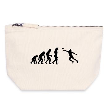 Faustballspielen Geschenk für ein Fistball-Spieler - Canvas Reißverschluss-Täschchen (18 x 19 cm) - Naturweiß - Vorne