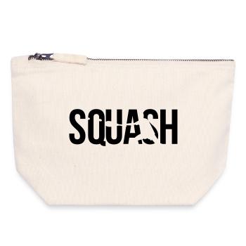 squash tennis - Canvas Reißverschluss-Täschchen (18 x 19 cm) - Naturweiß - Vorne
