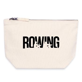 rowing - Canvas Zip Pouch 18 x 19 cm - nature - Front