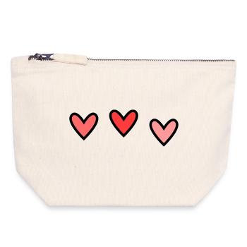 CHRISTMAS. MERRY CHRISTMAS. MERRY CHRISTMAS. NEW YEAR’S DAY - Canvas Zip Pouch 18 x 19 cm - nature - Front