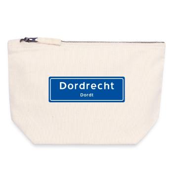 Ortsschild Dordrecht - Canvas Reißverschluss-Täschchen (18 x 19 cm) - Naturweiß - Vorne