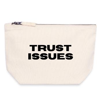 TRUST ISSUES - Canvas Zip Pouch 18 x 19 cm - nature - Front