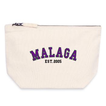 Malaga Est. 2005 - Pochette zippée en toile 18 x 19 cm - blanc naturel - Devant