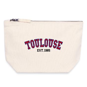 Toulouse Est. 1985 - Canvas Zip Pouch 18 x 19 cm - nature - Front