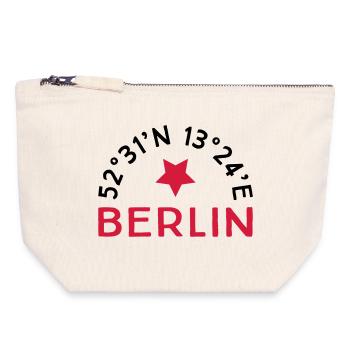 Berlin - Canvas Reißverschluss-Täschchen (18 x 19 cm) - Naturweiß - Vorne