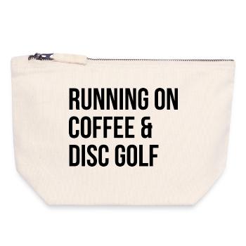 Discgolf - Canvas Reißverschluss-Täschchen (18 x 19 cm) - Naturweiß - Vorne