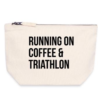 Triathlon - Canvas Reißverschluss-Täschchen (18 x 19 cm) - Naturweiß - Vorne