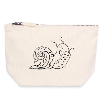 snail - Canvas Zip Pouch 18 x 19 cm - nature - Front