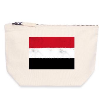 Flagge des Jemen - Canvas Reißverschluss-Täschchen (18 x 19 cm) - Naturweiß - Vorne