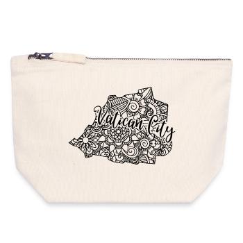 Vatican Mandala Rome Basilica Pope - Canvas Zip Pouch 18 x 19 cm - nature - Front