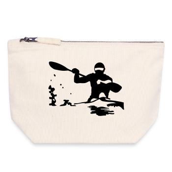 Kayak - Pochette zippée en toile 18 x 19 cm - blanc naturel - Devant
