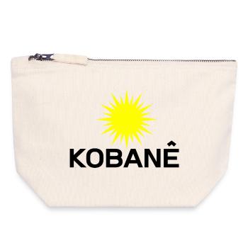 Kobane_Kurdistan_Sonne - Canvas Reißverschluss-Täschchen (18 x 19 cm) - Naturweiß - Vorne