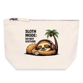 Sloth Mode Do Not Disturb - Canvas Zip Pouch 18 x 19 cm - nature - Front