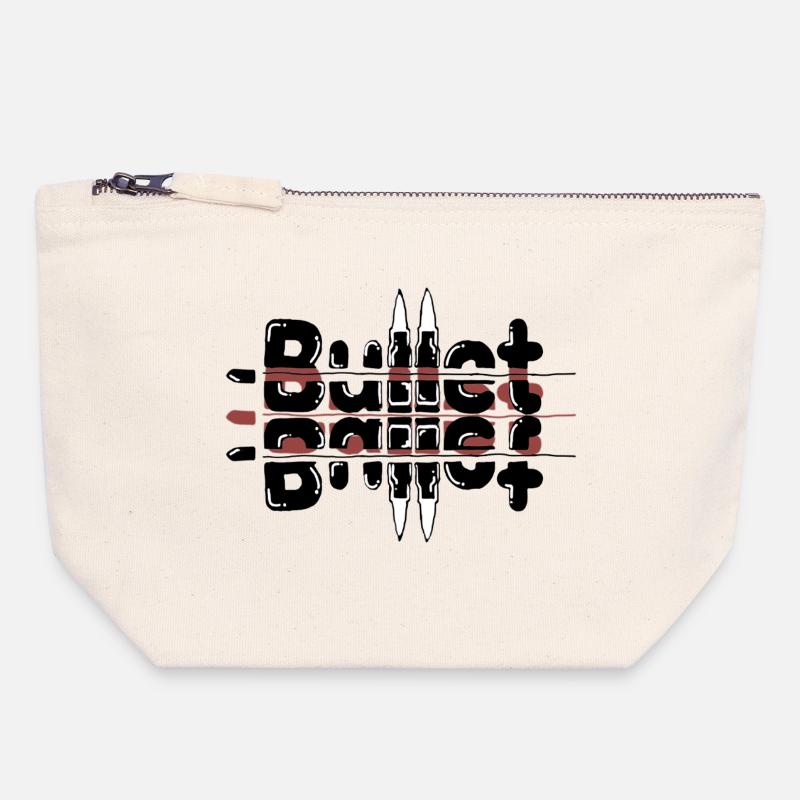 Bullet.. - Canvas Zip Pouch 18 x 19 cm - nature