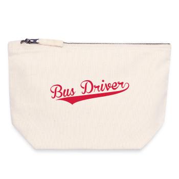 Bus Driver / Busfahrer / Autocar / Autobus / Job - Canvas Zip Pouch 18 x 19 cm - nature - Front