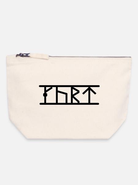 Kurt - Pochette zippée en toile 18 x 19 cm - blanc naturel