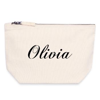 Olivia - Canvas Zip Pouch 18 x 19 cm - nature - Front