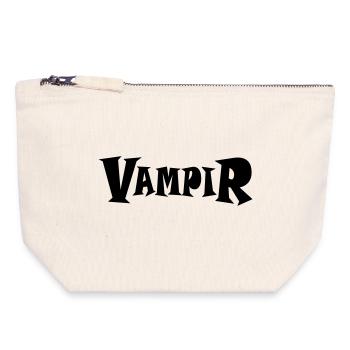 VAMPIR - Canvas Reißverschluss-Täschchen (18 x 19 cm) - Naturweiß - Vorne