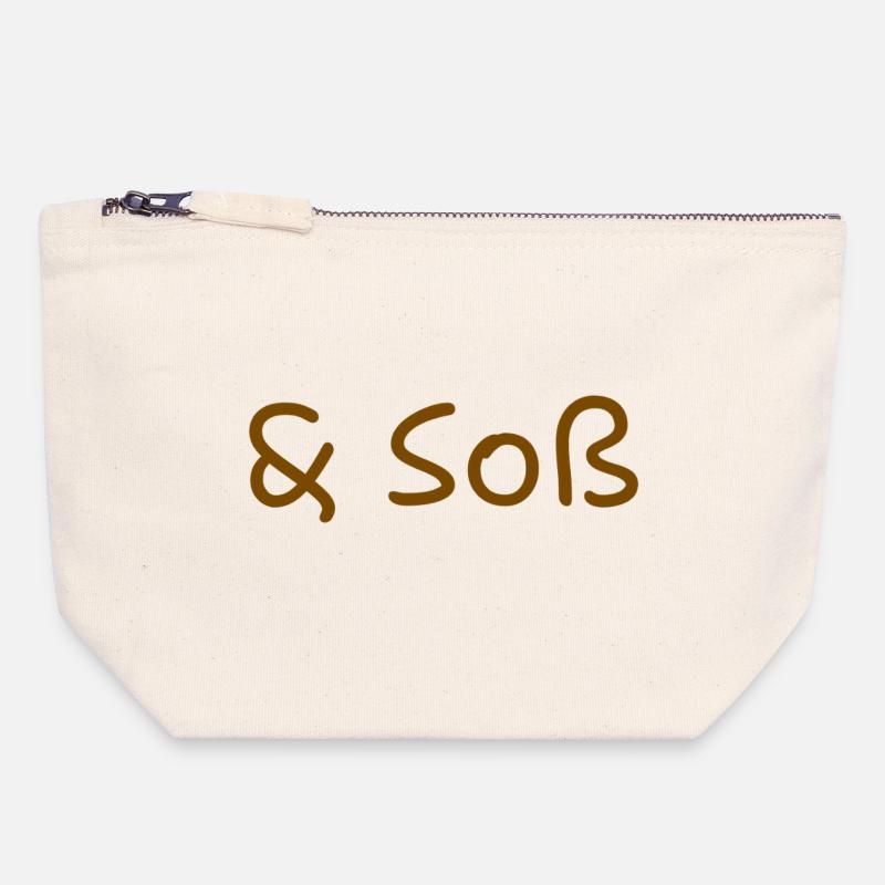Sauce(s) - Pochette zippée en toile 18 x 19 cm - blanc naturel
