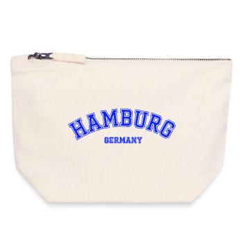 Hamburg Arch Kollegestil Shirt - Canvas Reißverschluss-Täschchen (18 x 19 cm) - Naturweiß - Vorne
