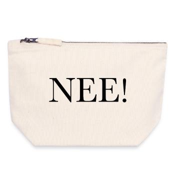 NO! - Canvas Zip Pouch 18 x 19 cm - nature - Front