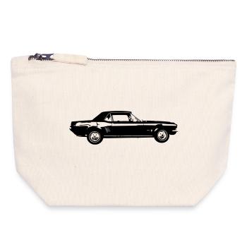 Classic Car US Car Design - Canvas Zip Pouch 18 x 19 cm - nature - Front