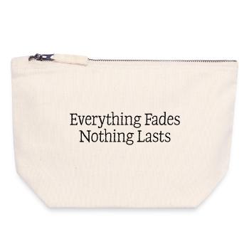 12 Everything fades - Canvas Zip Pouch 18 x 19 cm - nature - Front