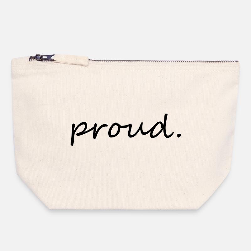 Proud - Canvas Zip Pouch 18 x 19 cm - nature