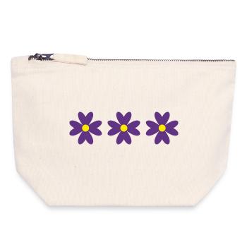FLOWER. NATURE. ECOLOGY. ANNIVERSARY. FEAST - Canvas Zip Pouch 18 x 19 cm - nature - Front