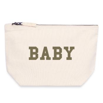 BABY – College Style Statement - Canvas Zip Pouch 18 x 19 cm - nature - Front