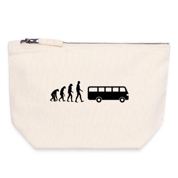 Bus Driver / Busfahrer / Autocar / Autobus / Job - Canvas Zip Pouch 18 x 19 cm - nature - Front