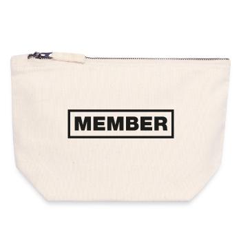 Member Typo - Canvas Zip Pouch 18 x 19 cm - nature - Front