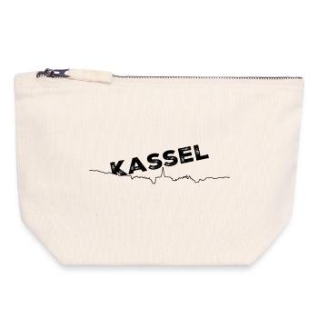 Kassel - Pure joie de vivre.... - Pochette zippée en toile 18 x 19 cm - blanc naturel - Devant