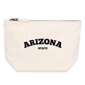 État de l’Arizona - Pochette zippée en toile 18 x 19 cm - blanc naturel - Devant