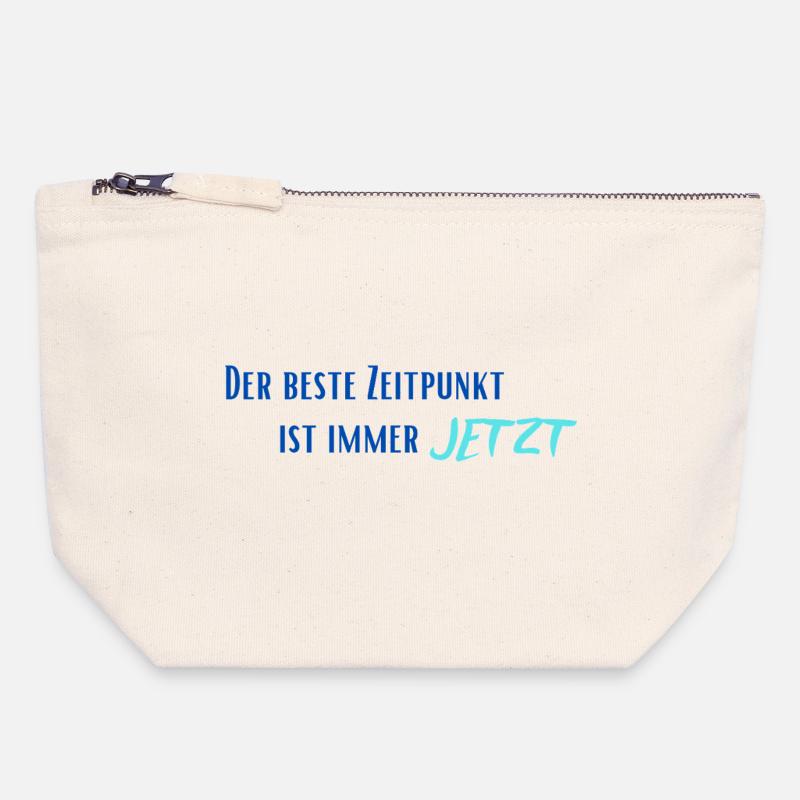 The best time is always now - CANVAS Accessory Bag size m - nature