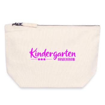 Kindergarten Graduate - School Enrollment - Kita - Canvas Zip Pouch 18 x 19 cm - nature - Front