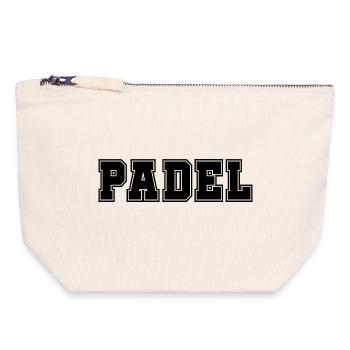 Padel Gras. - Pochette zippée en toile 18 x 19 cm - blanc naturel - Devant
