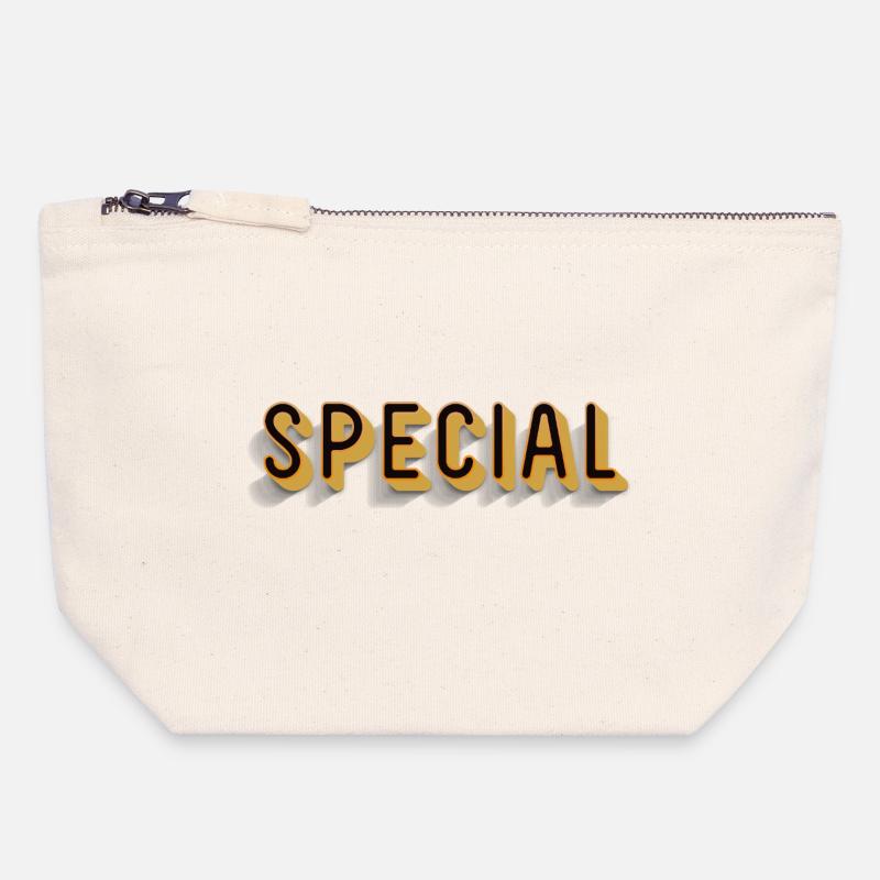 Special Particularly Unique Name Special Diverse - Canvas Zip Pouch 18 x 19 cm - nature