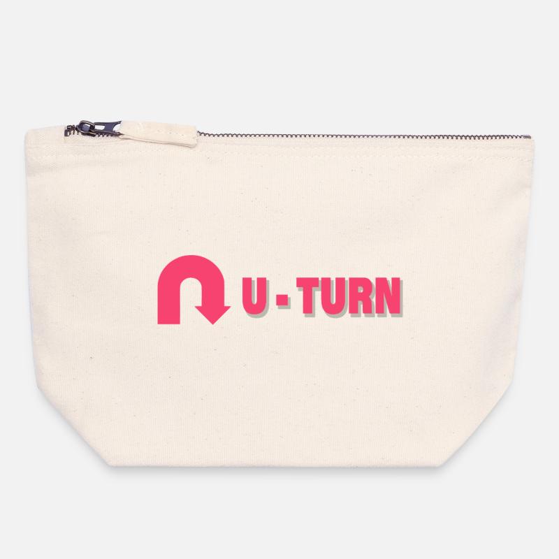 U-TURN - Canvas Reißverschluss-Täschchen (18 x 19 cm) - Naturweiß