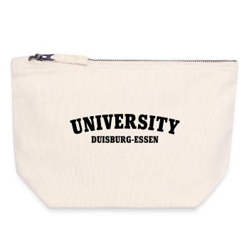Universität Duisburg Essen - Canvas Reißverschluss-Täschchen (18 x 19 cm) - Naturweiß - Vorne