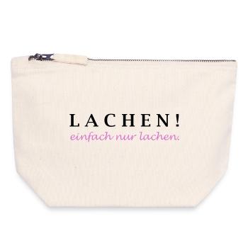 lachen! einfach nur lachen. - Canvas Reißverschluss-Täschchen (18 x 19 cm) - Naturweiß - Vorne
