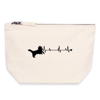 Dog - Canvas Zip Pouch 18 x 19 cm - nature - Front