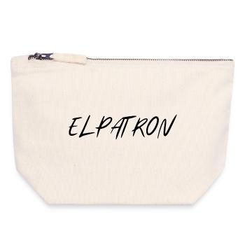 El Patron – Der Chef Look - Canvas Reißverschluss-Täschchen (18 x 19 cm) - Naturweiß - Vorne
